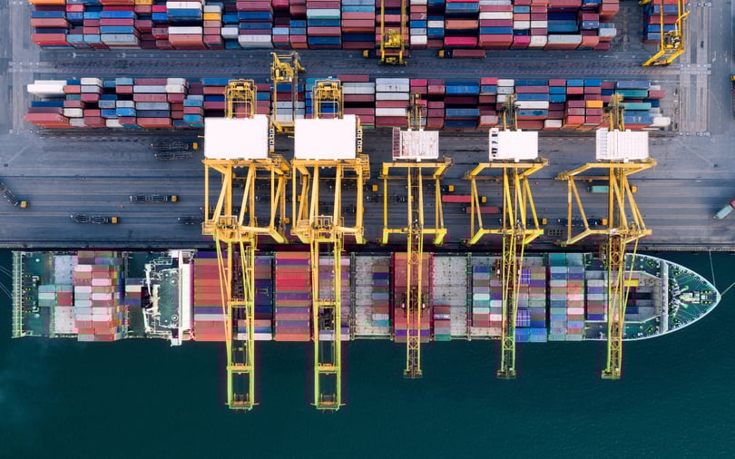 Two business people having a conversation