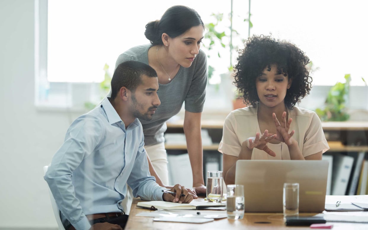 Group of business colleagues meeting