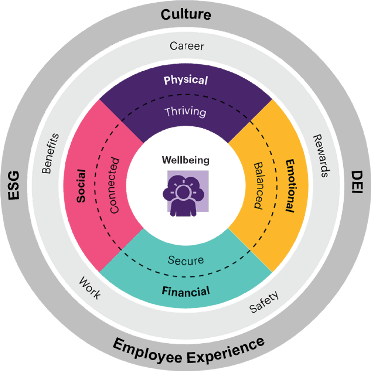 A comprehensive and connected approach to wellbeing is critical for wellbeing to work in practice.