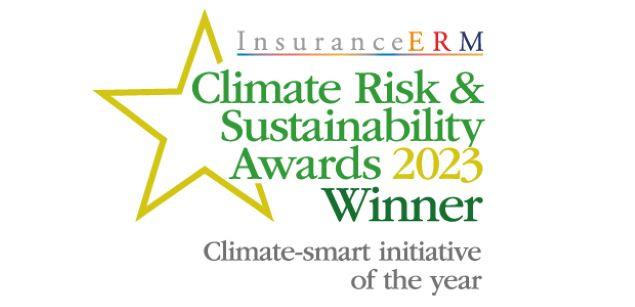 WTW award win for the 2023 InsuranceERM Awards in the Climate-smart initiative of the year category