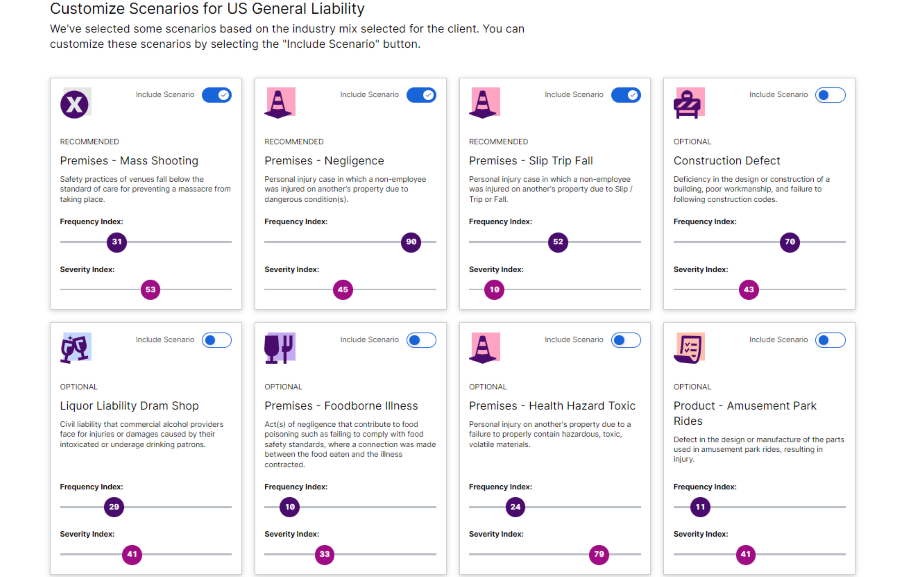 Casualty Quantified scenario library