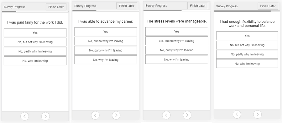 Our onboarding and exit survey templates get you up and running fast